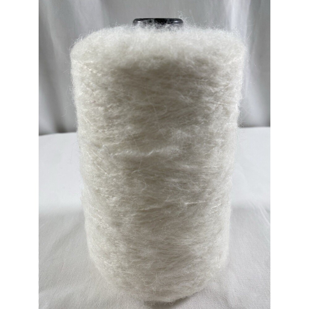 Cone Yarn Spool Yarn White Mohair 310g Net Weight #683